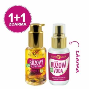 Purity Vision Růžový pleťový olej BIO (45 ml) + Růžová voda (50 ml) Purity Vision