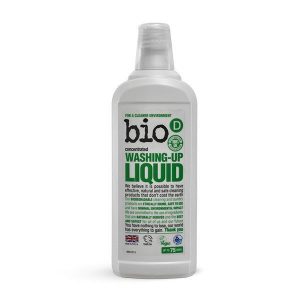 Bio-D Přípravek na mytí nádobí - bez vůně (750 ml) - vysoce účinný na mastnotu Bio-D