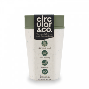 Circular Cup (227 ml) - krémová/zelená - z jednorázových papírových kelímků rCUP/Circular Cup