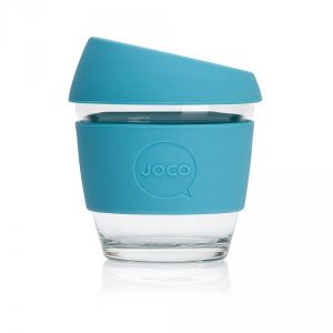 Jococup (236 ml) - azurově modrý - z odolného borosilikátového skla Jococup