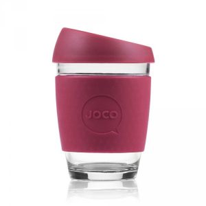 Jococup (354 ml) - rubínově červený - z odolného borosilikátového skla Jococup