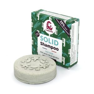 Lamazuna Tuhý šampon pro mastné vlasy se zeleným jílem a spirulinou (70 g) Lamazuna