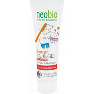 Neobio Dětský zubní gel s jablkem a papájou (50 ml) - bez fluoru Neobio