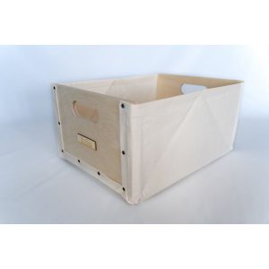 PatoBox Skládací přepravka Mini - bílá - "plastic-free"