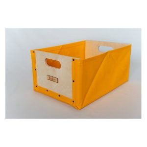PatoBox Skládací přepravka Mini - žlutá - "plastic-free"
