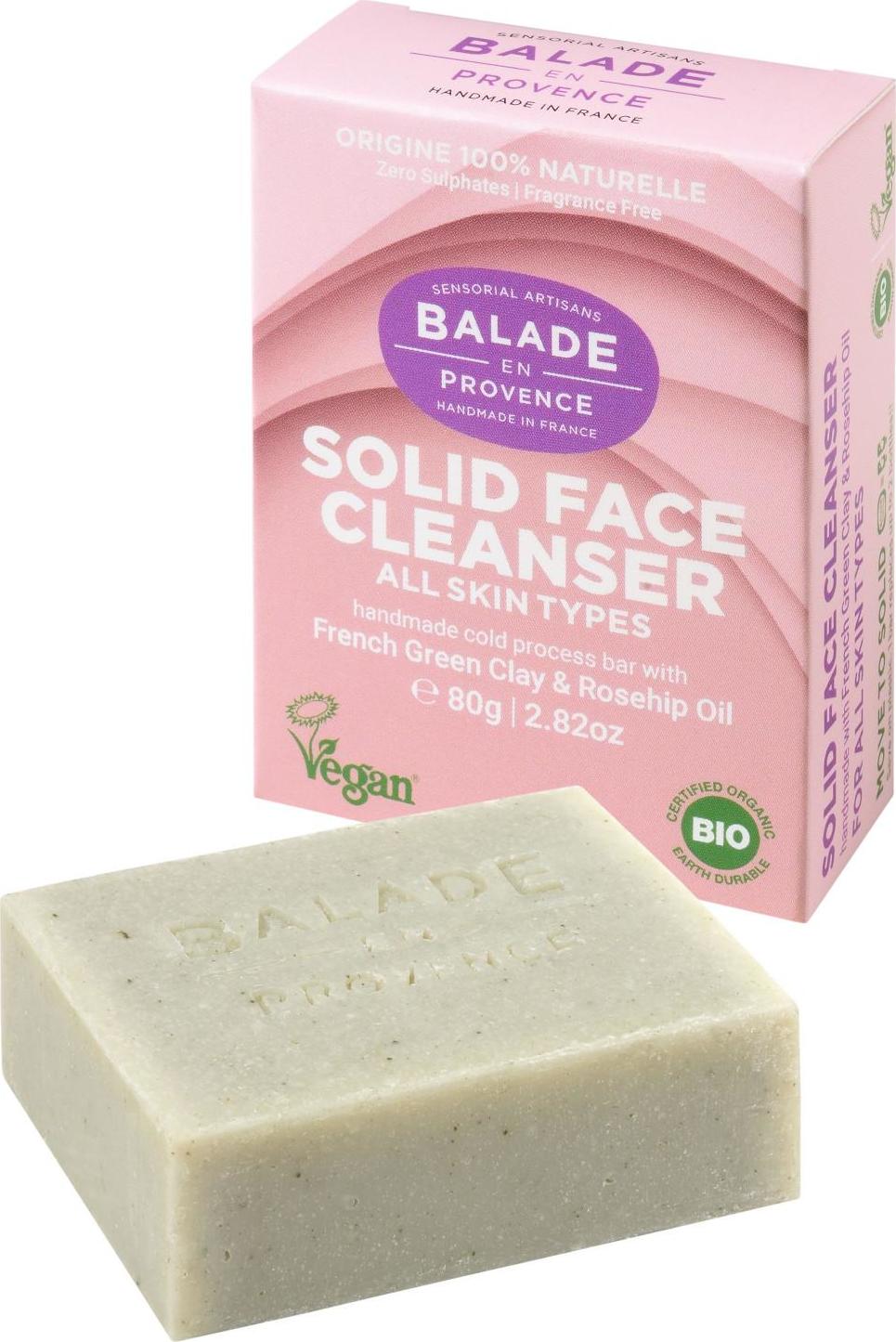 Balade en Provence BIO Jemné tuhé odličovací mýdlo na obličej 80 g