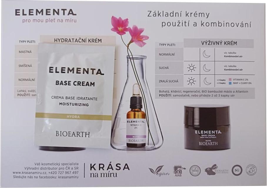 Bioearth Elementa Základní hydratační krém 2 ml