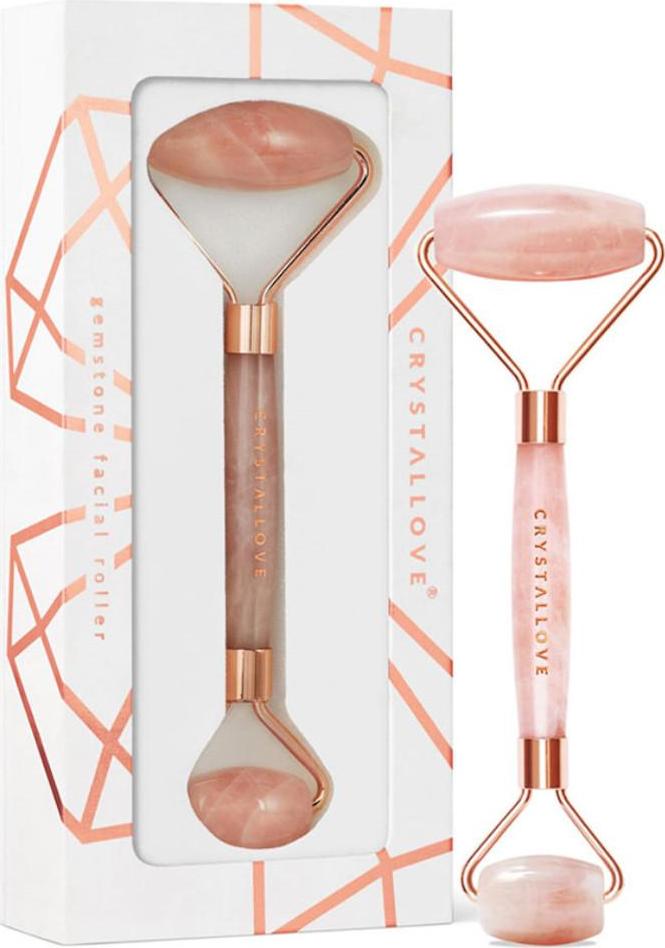 Crystallove Rose quartz roller na obličej 1 ks