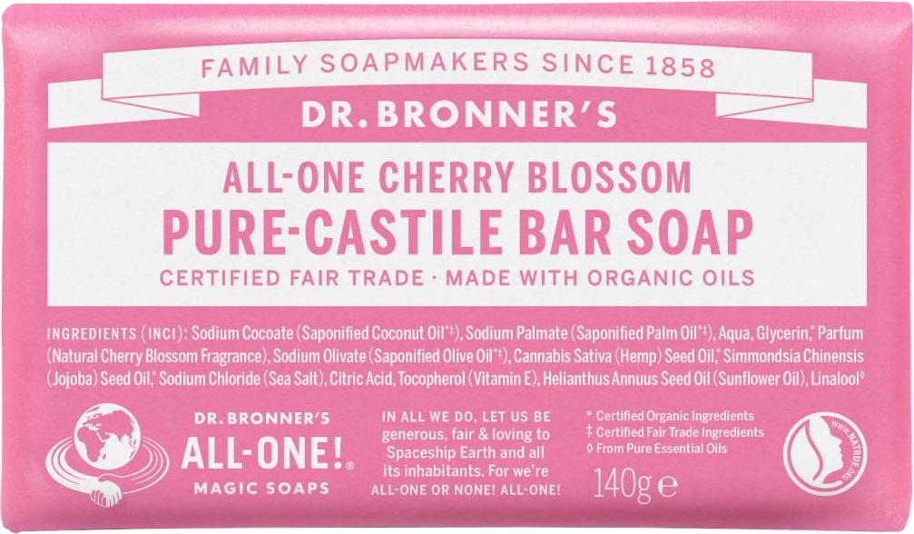 Dr. Bronner's Tuhé mýdlo Cherry Blossom 140 g