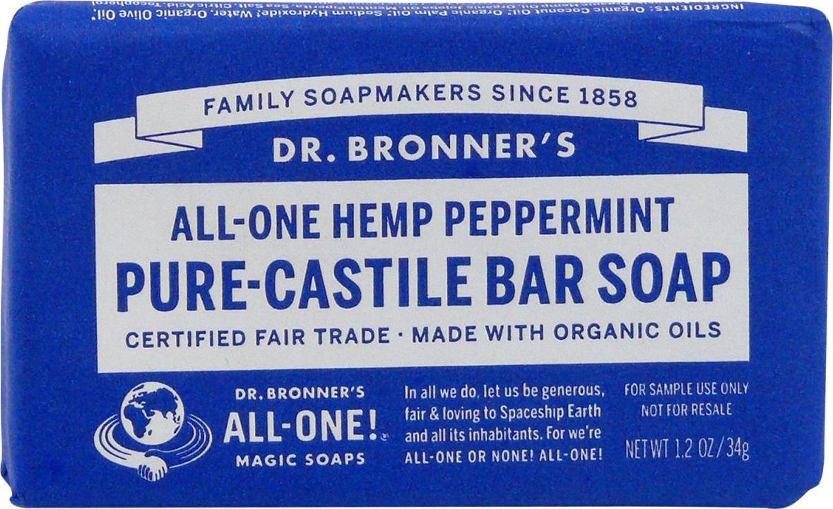 Dr. Bronner's Tuhé mýdlo Peppermint 34 g