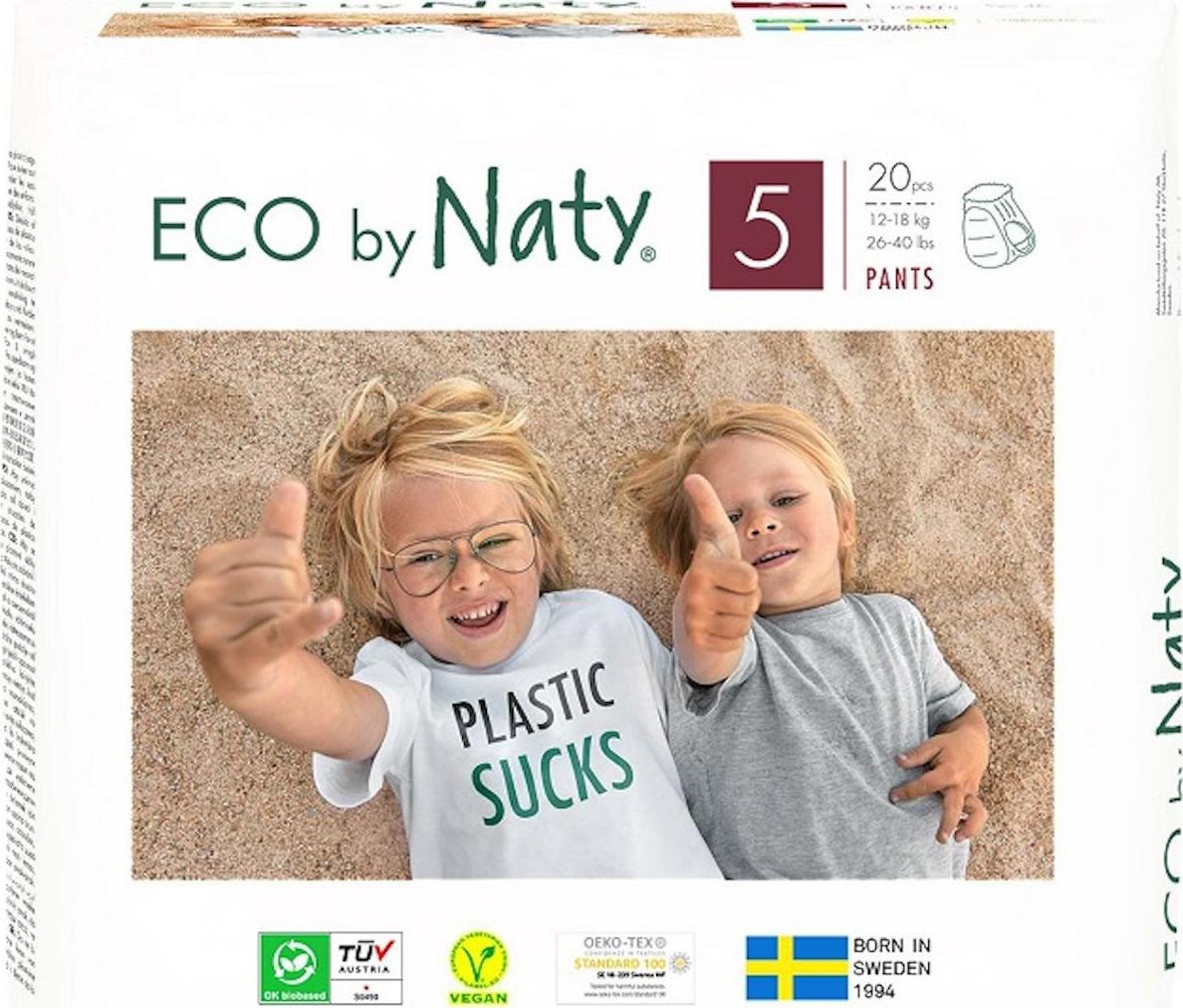 Eco by Naty Natahovací plenkové kalhotky Junior 12-18 kg 20 ks