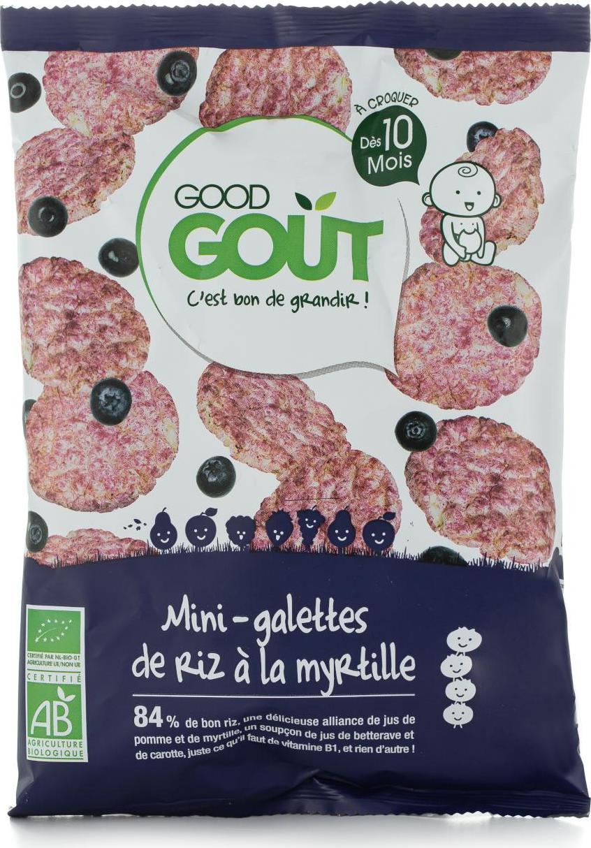 Good Gout BIO Mini rýžové koláčky s borůvkami 40 g