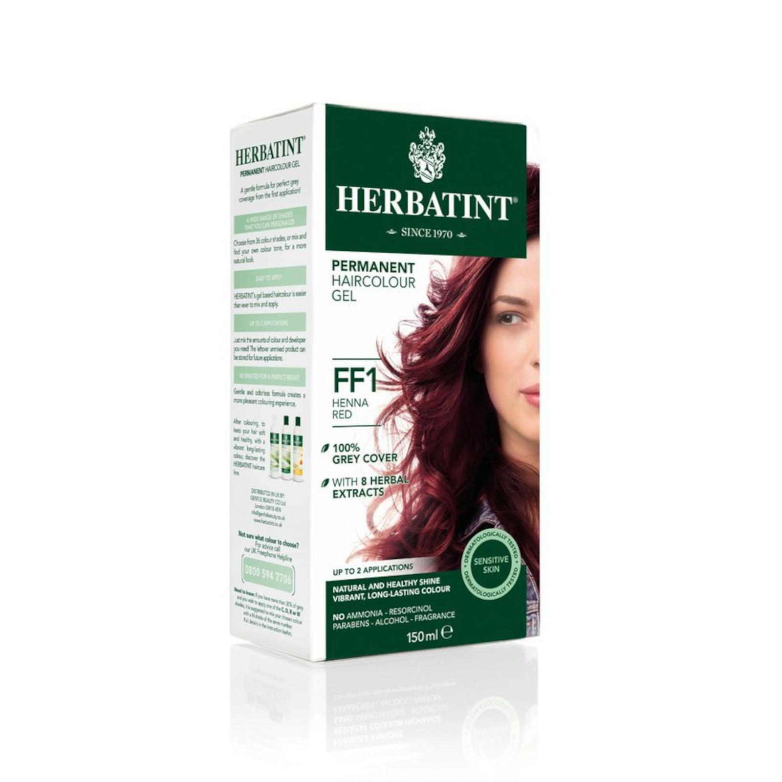 HERBATINT Permanentní barva na vlasy červená henna FF1 150 ml