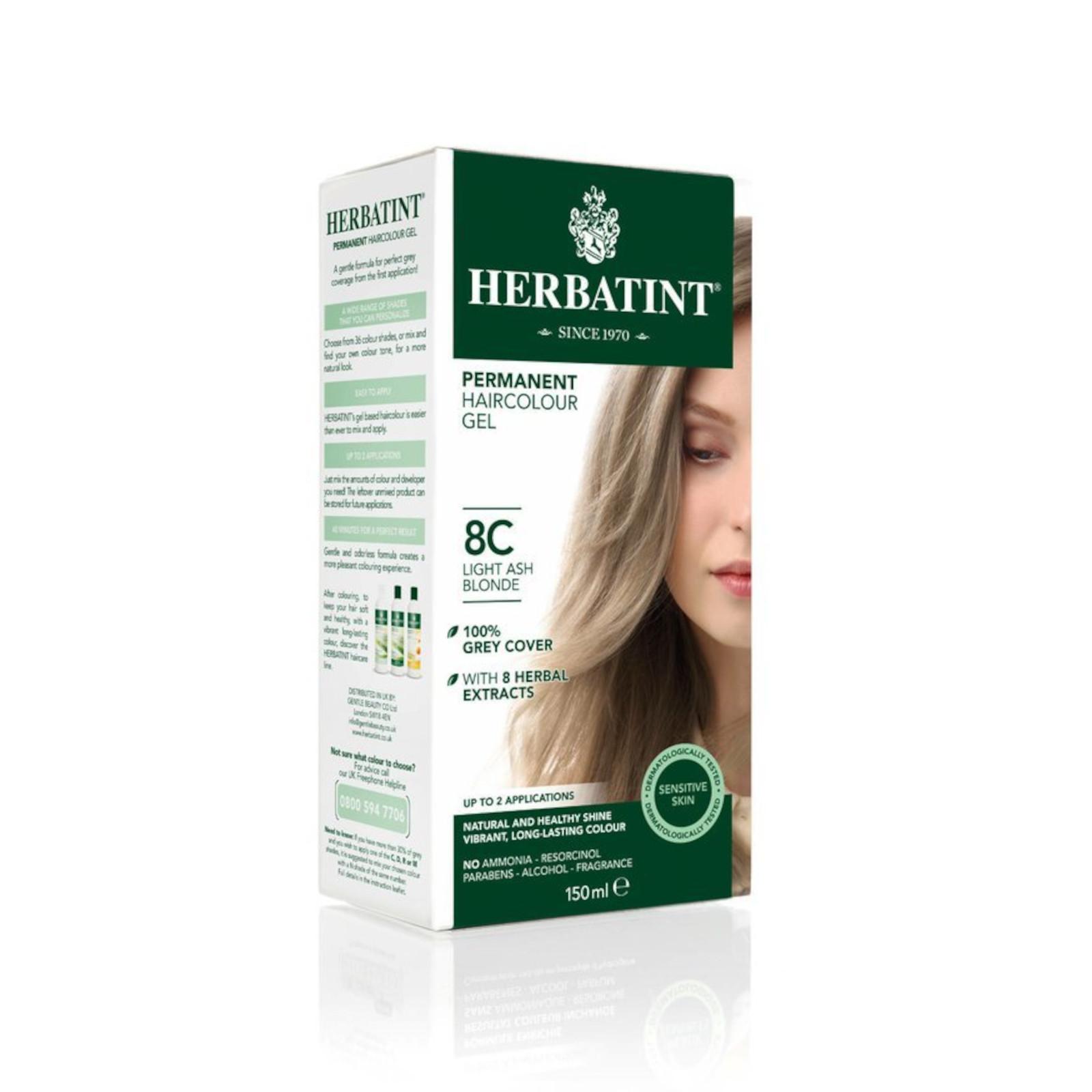 HERBATINT Permanentní barva na vlasy světle popelavá blond 8C 150 ml