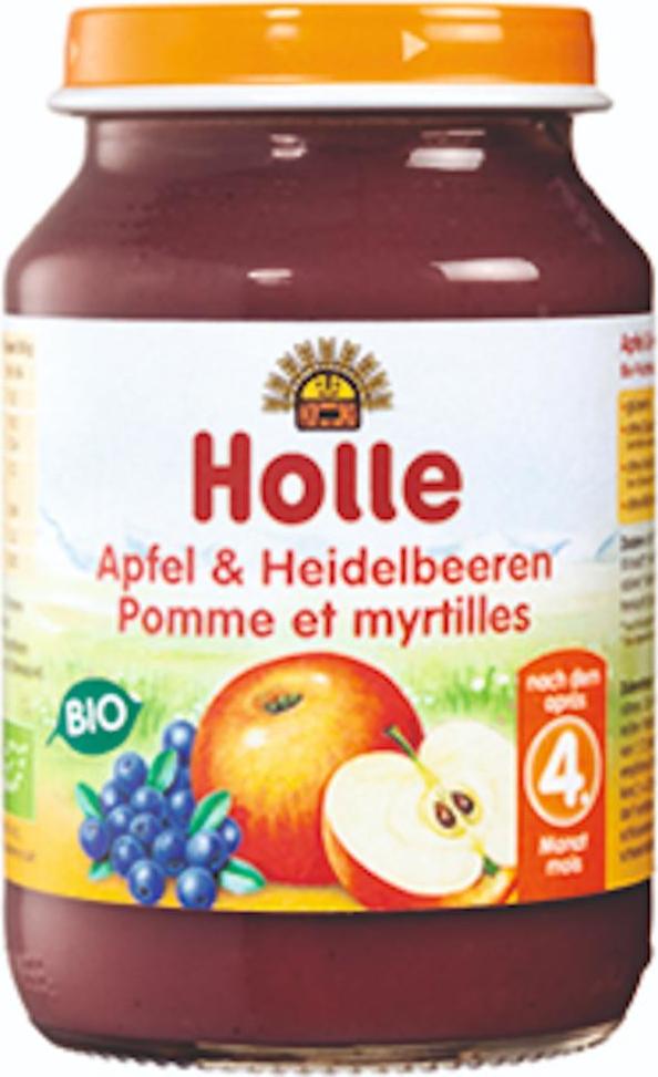 Holle Bio Dětská přesnídávka jablko a borůvka 190 g