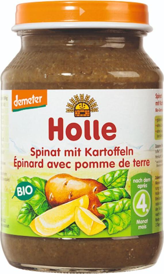 Holle Bio Dětská přesnídávka špenát s bramborem 190 g