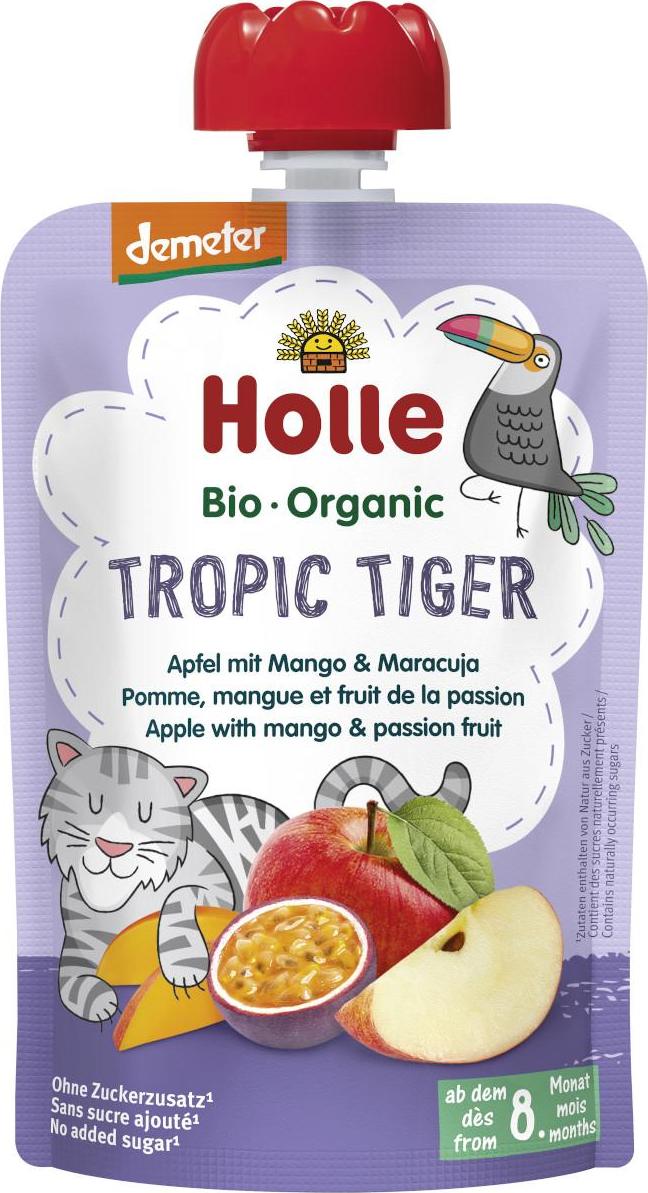 Holle Tropic Tiger Bio ovocné pyré jablko