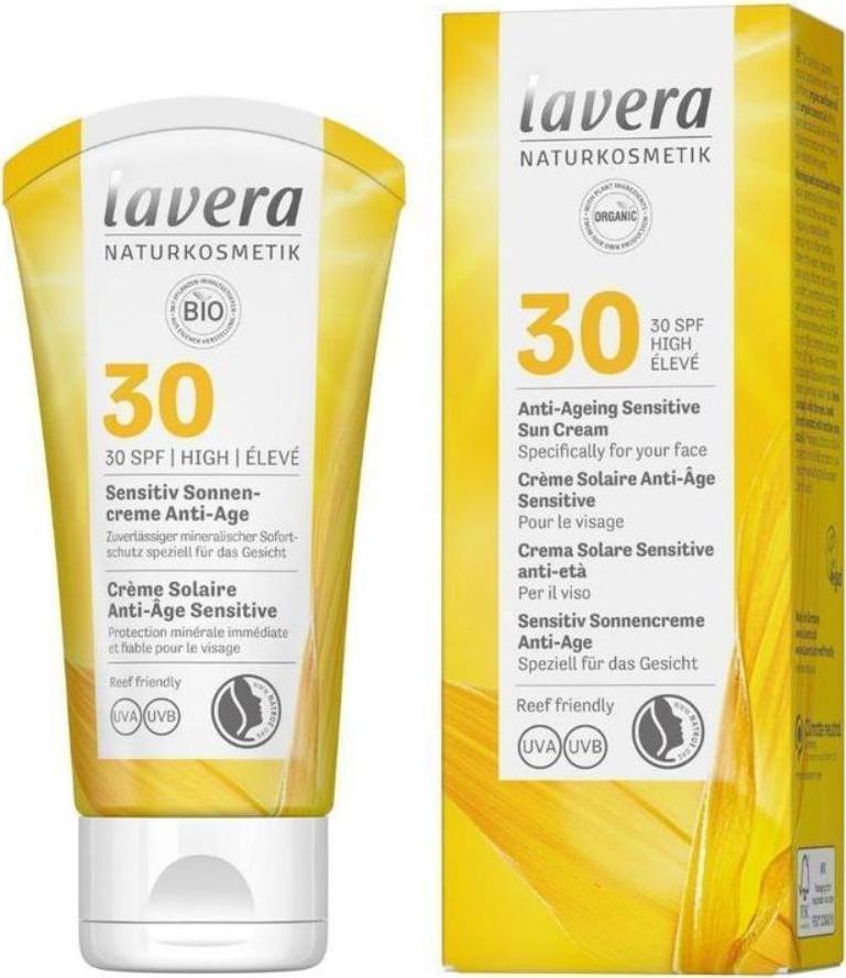 Lavera Opalovací krém Sensitiv SPF 30 Anti-Ageing 50 ml