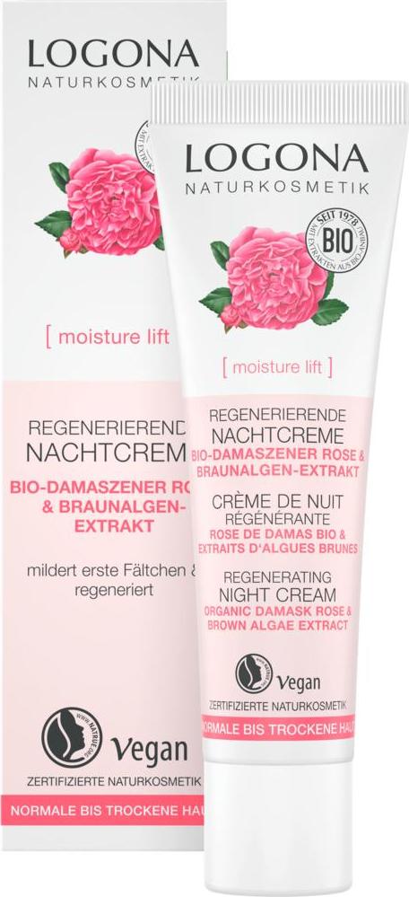 Logona Noční krém s BIO damašskou růží 30 ml