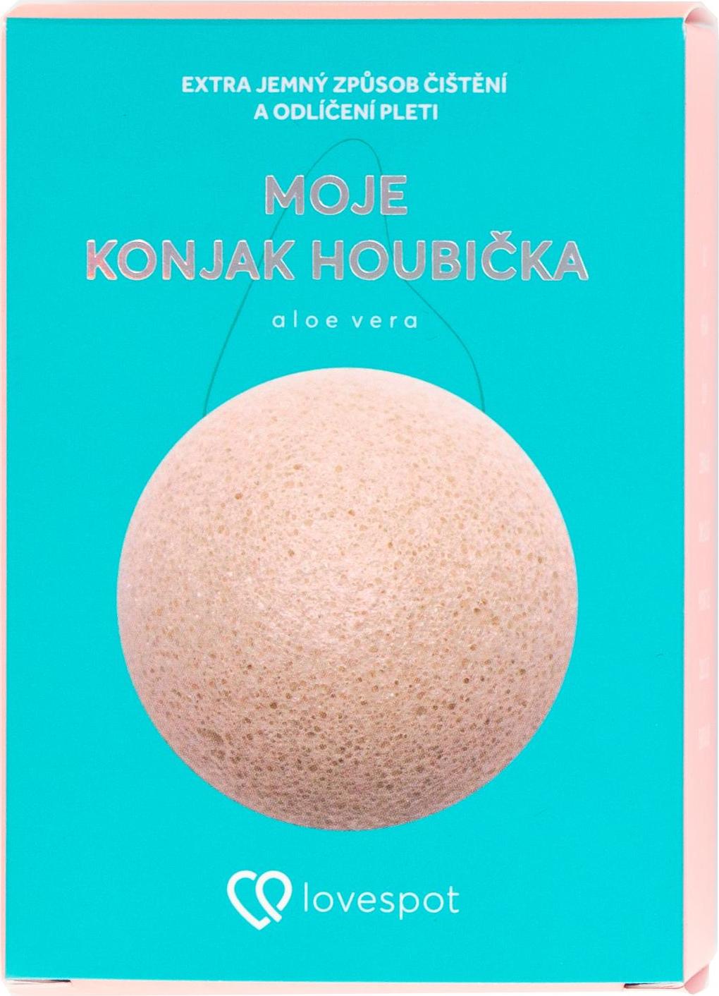 lovespot Konjak houbička aloe vera 1 ks