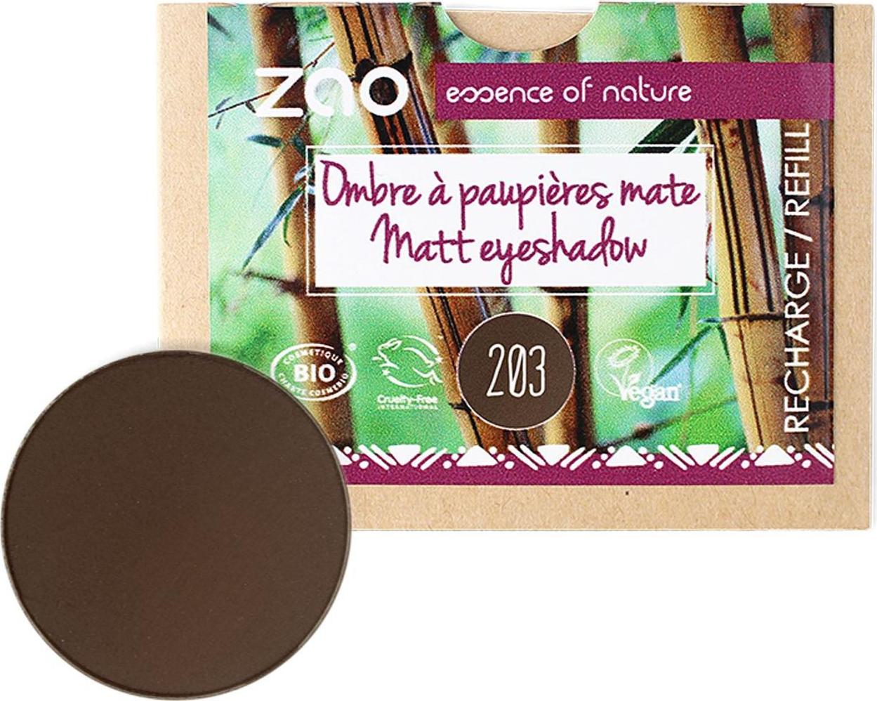 ZAO Matné oční stíny 203 Dark Brown 3 g náplň