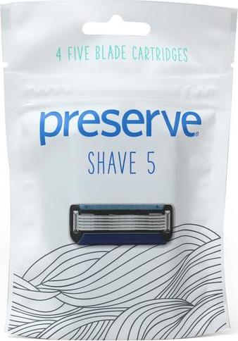 Preserve Náhradní břity pro strojek Shave 5 4 ks
