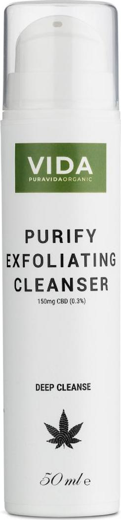 Pura Vida Organic CBD Exfoliační čisticí mléko