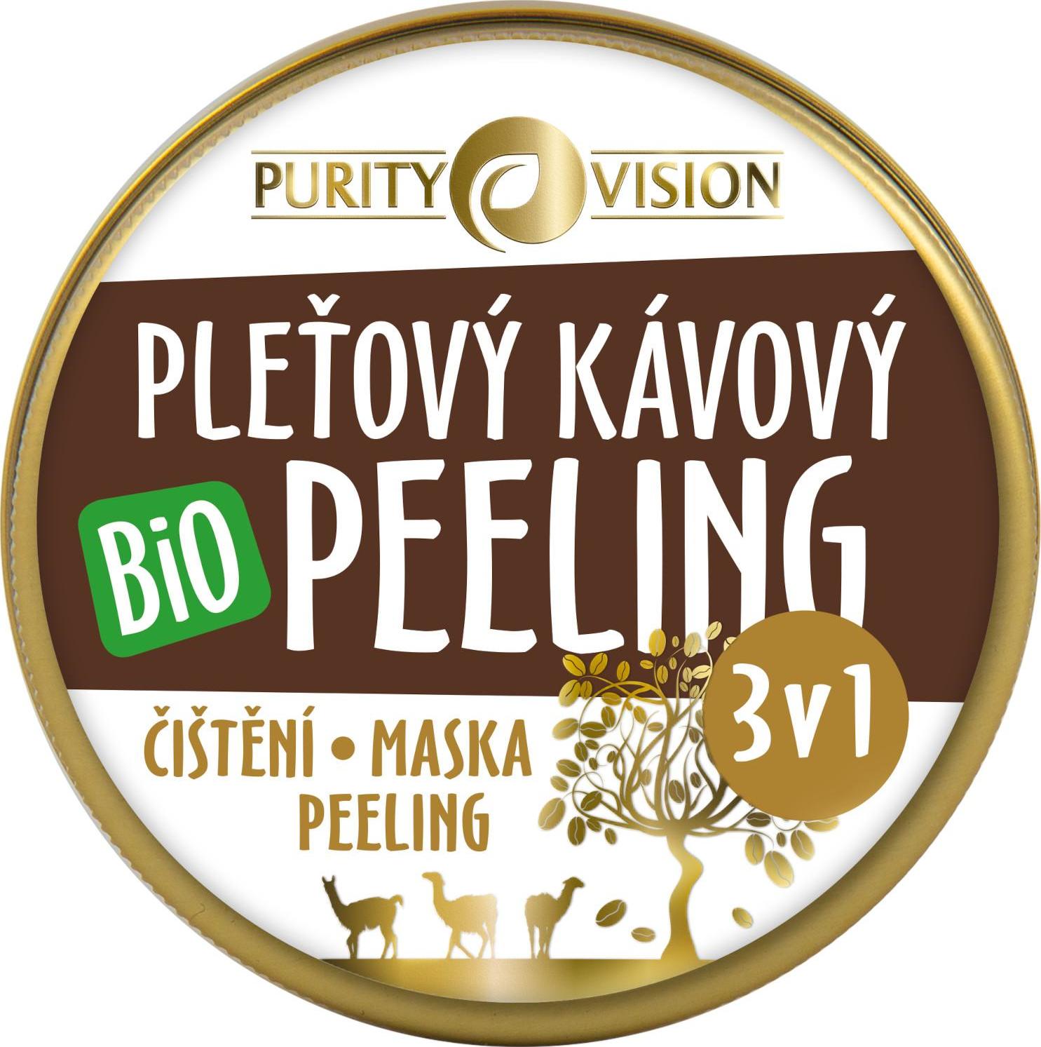 Purity Vision Bio Kávový pleťový peeling 3v1 70 ml