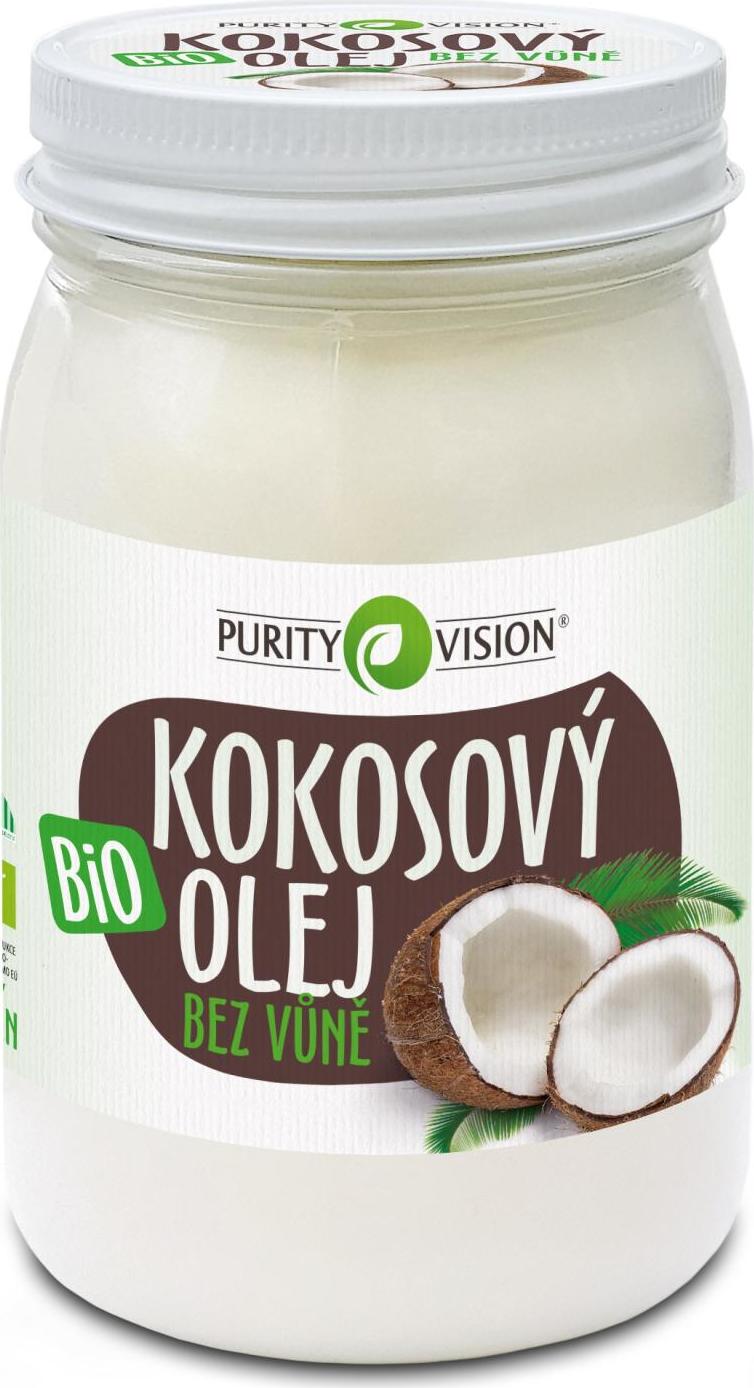Purity Vision Bio Kokosový olej bez vůně ve skle 420 ml