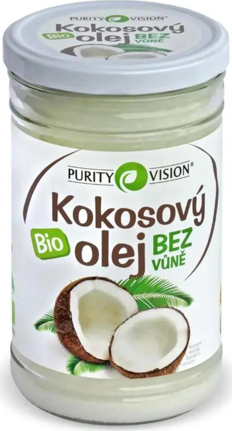 Purity Vision Bio Kokosový olej bez vůně ve skle 900 ml