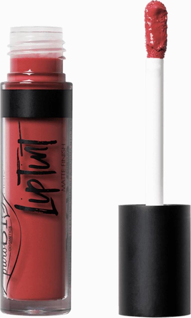 puroBIO cosmetics LipTint Tekutá rtěnka 05 brick red 4 ml