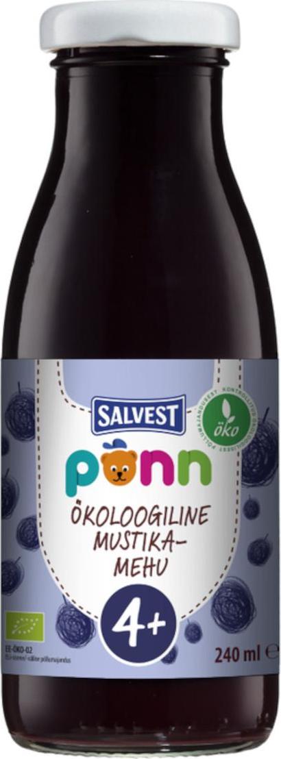 Salvest Põnn BIO Borůvková šťáva s dužinou 240 ml