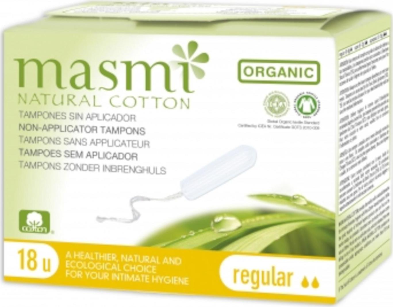 Masmi Tampony Regular z organické bavlny 18 ks