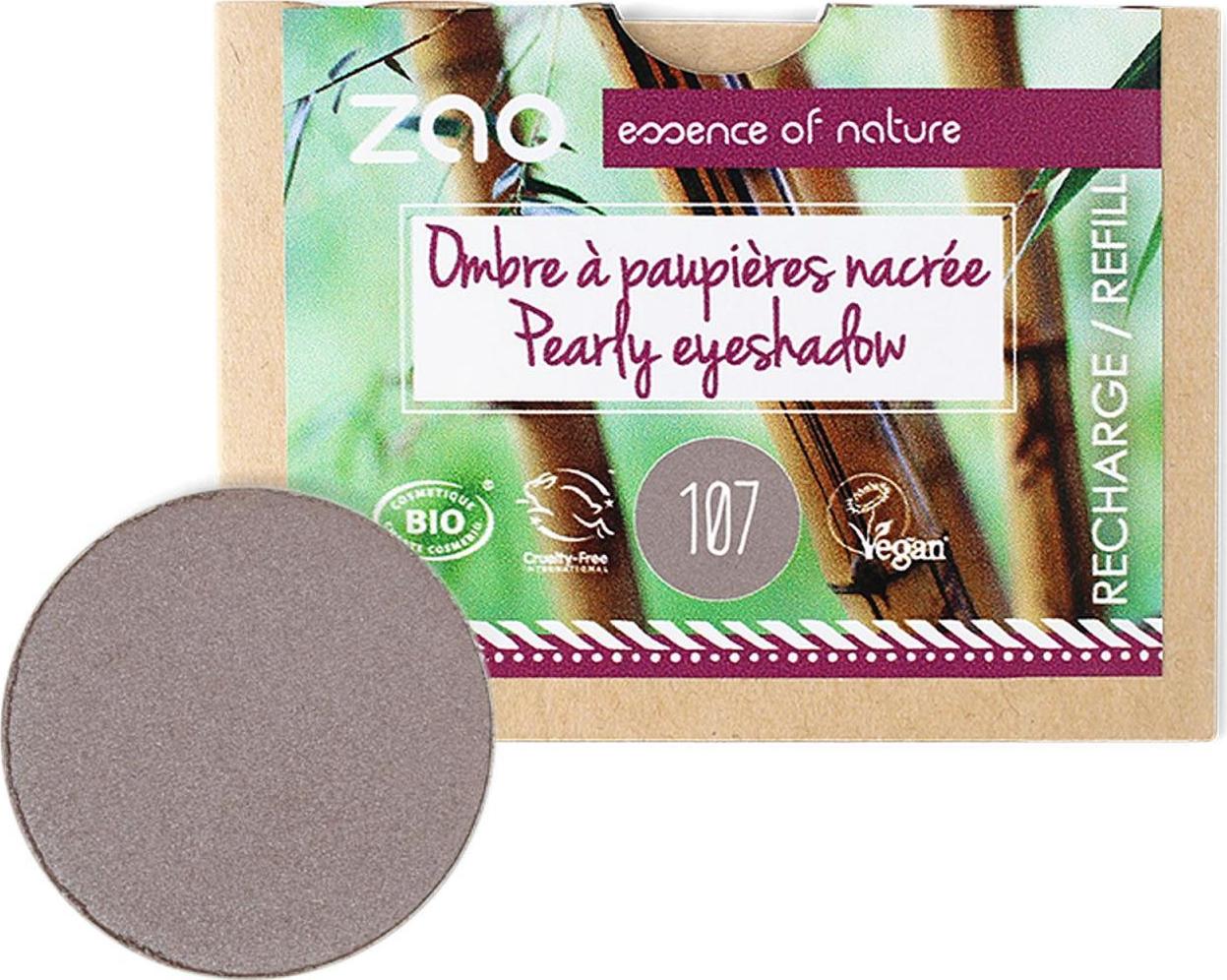 ZAO Třpytivé oční stíny 107 Pearly Brown Gray 3 g náplň