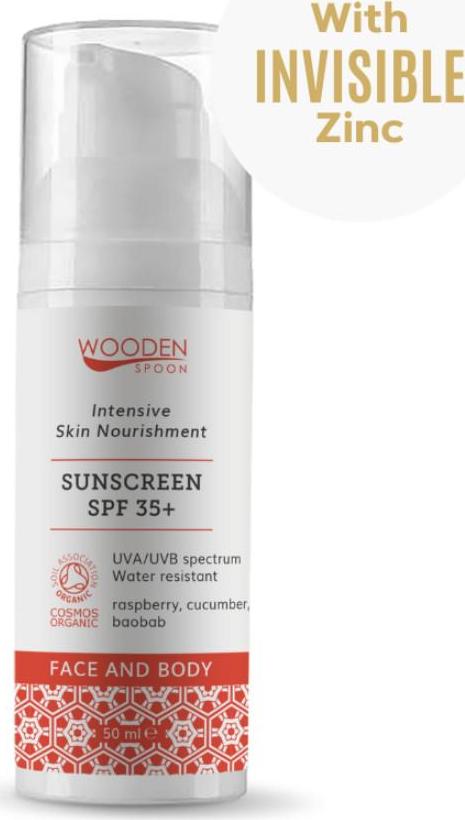 WOODEN SPOON Opalovací mléko na obličej a tělo SPF 35+ 50 ml