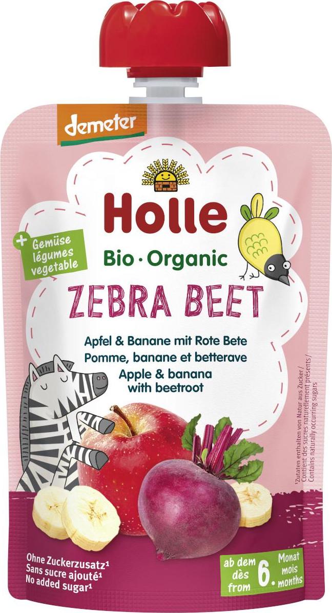 Holle Zebra Beet Bio ovocné pyré jablko