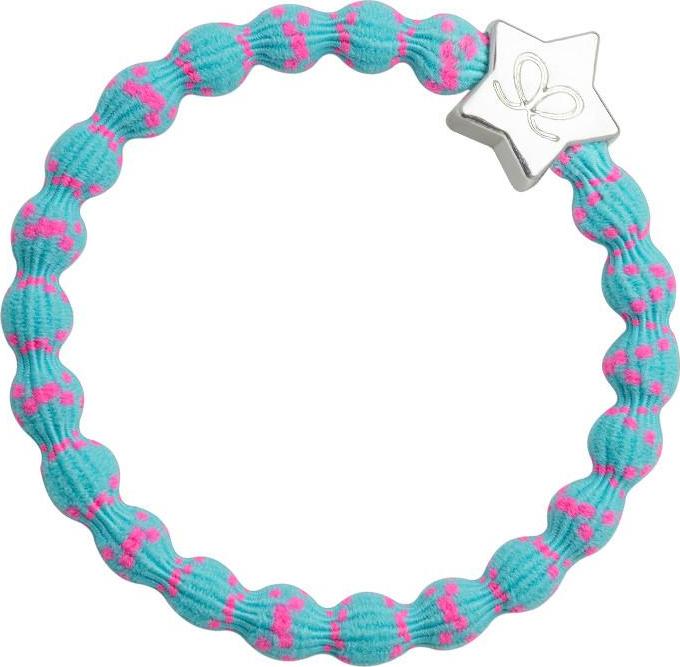 By Eloise London Gumička Silver Star Neon Pink on Neon Blue 1ks