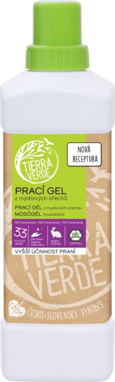 Tierra Verde Tierra Verde Prací gel z mýdlových ořechů s BIO levandulovou silicí 1 l