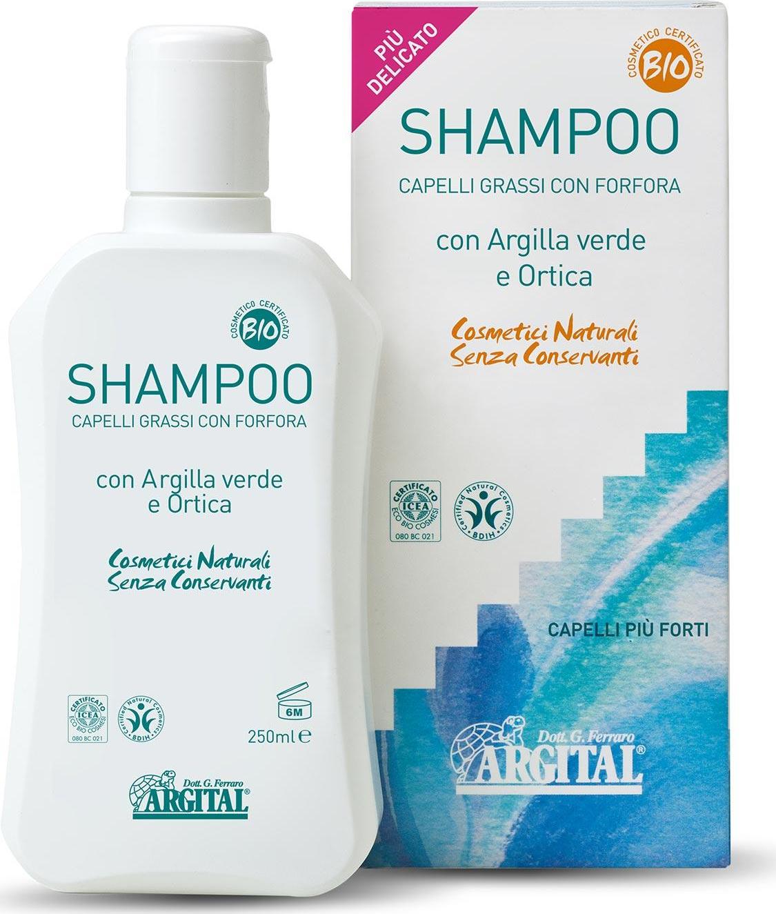 Argital Šampon na mastné vlasy proti lupům s kopřivou 250 ml