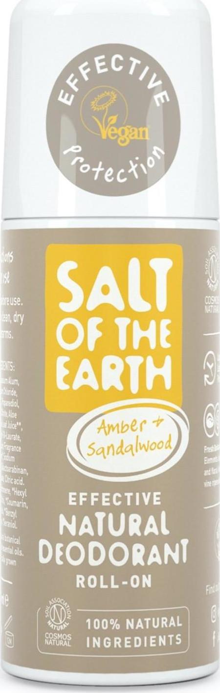 Salt of the Earth Pure Aura Přírodní deodorant roll-on ambra a santalové dřevo 75 ml