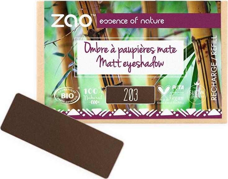 ZAO Matný oční stín 203 Dark brown náplň 1