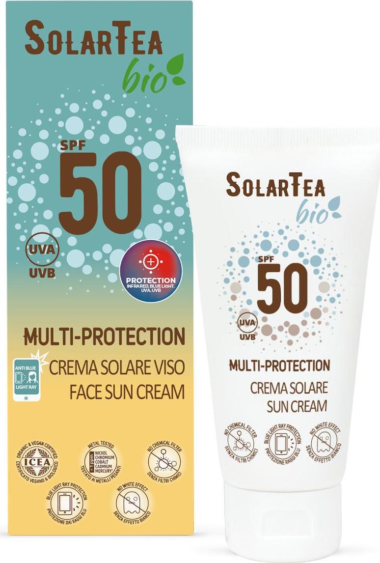 SolarTea Pleťový opalovací krém SPF 50 Visiblue complex 50 ml