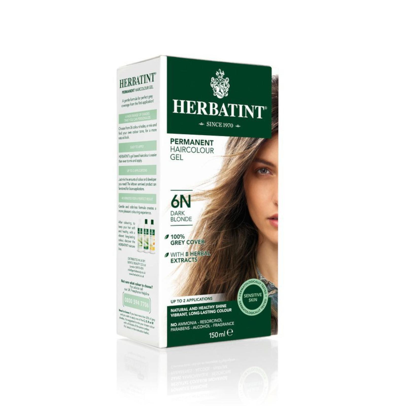 HERBATINT Permanentní barva na vlasy tmavá blond 6N 150 ml