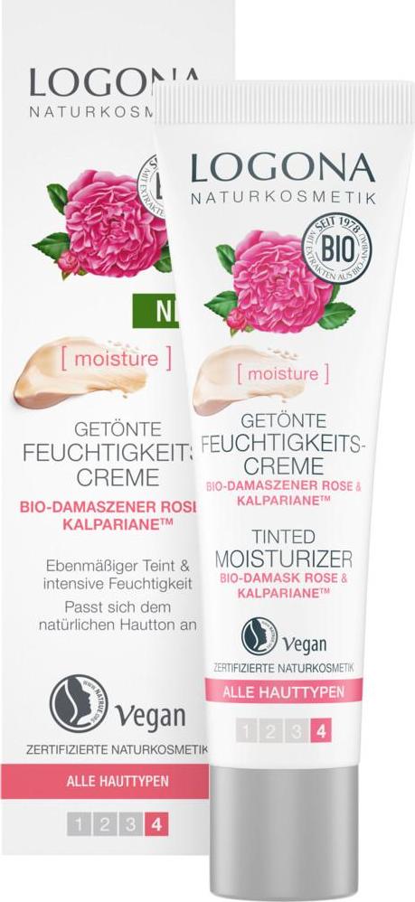 Logona Tónovací hydratační krém s BIO damašskou růží 30 ml