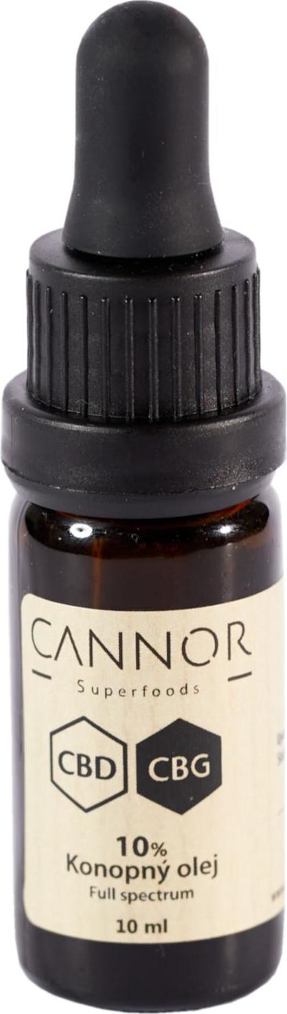 CANNOR CBD + CBG kon. olej celospektrální 10% (CBD 7