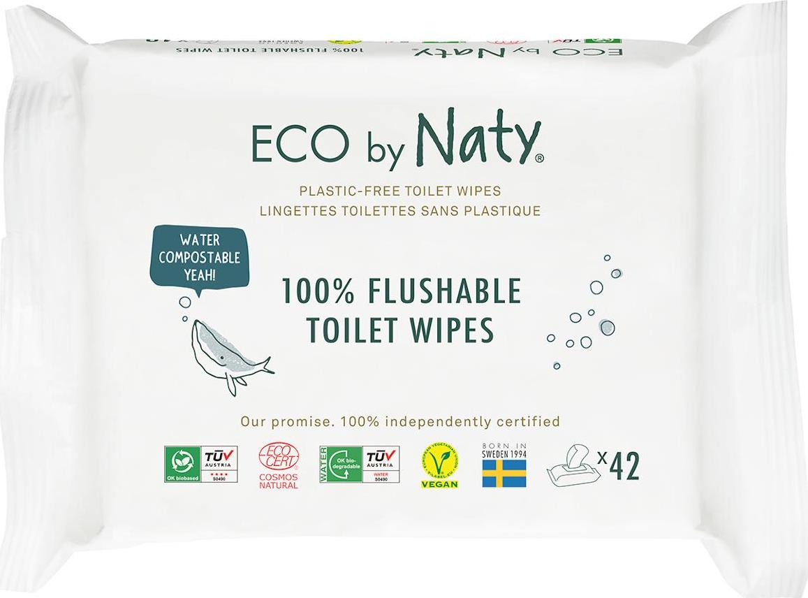 Eco by Naty Vlhčené ubrousky s funkcí toaletního papíru 42 ks