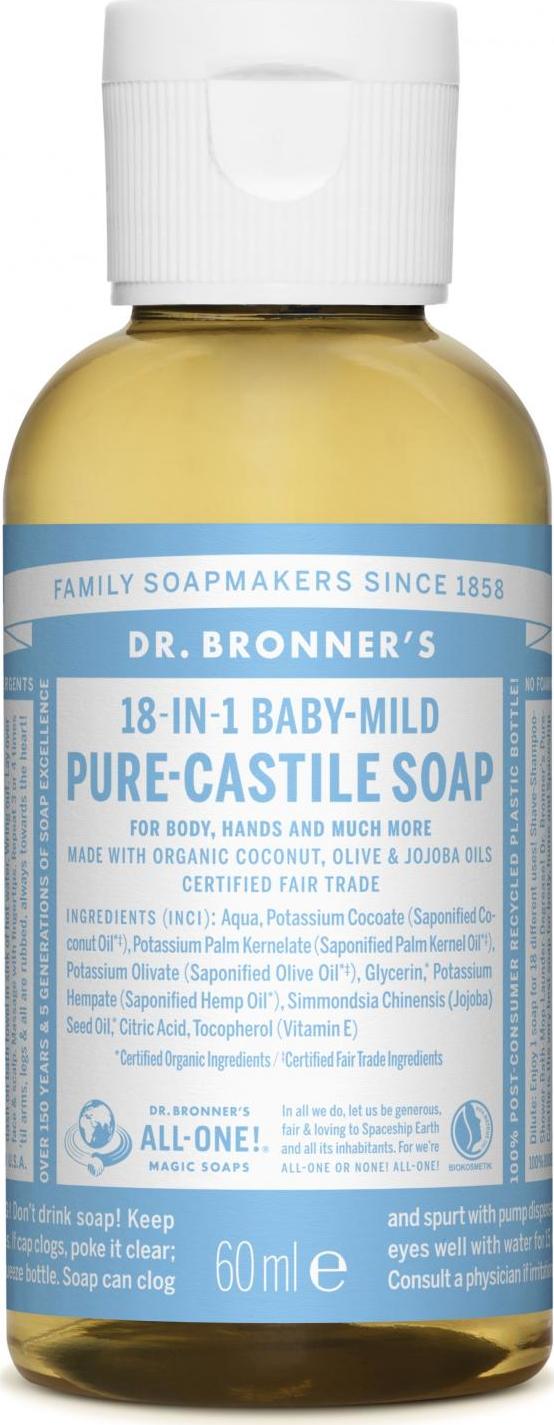 Dr. Bronner's Baby-Mild Tekuté universální mýdlo ALL-ONE! 60 ml