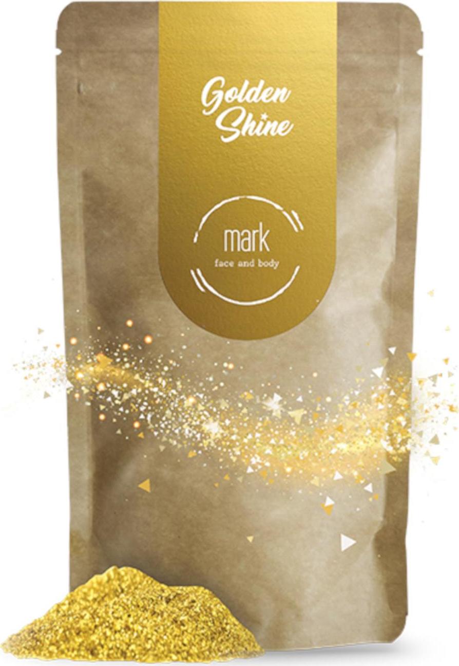 MARK face and body Přírodní kávový peeling se zlatými třpytkami MARK Golden Shine 100 g