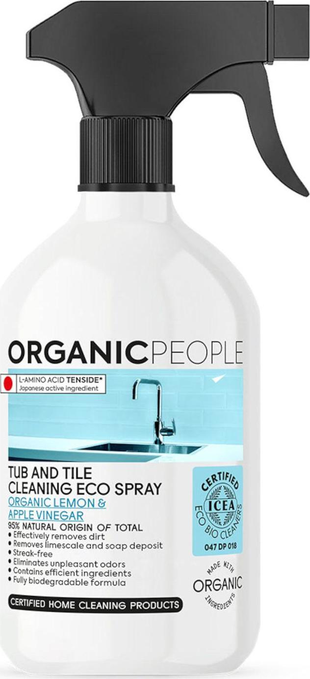 Organic People Eko čisticí sprej do koupelny - Organický citrón a jablečný ocet 500 ml
