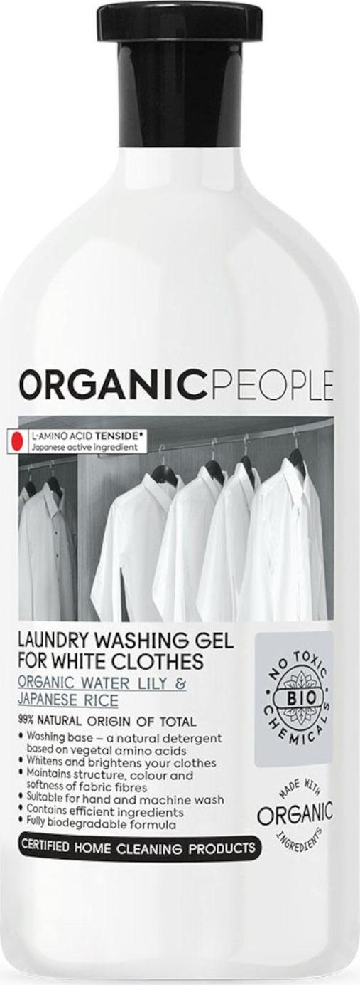 Organic People Eko prací gel na bílé prádlo - Organická vodní lilie a japonská rýže 1000 ml